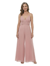 ChicSew Modern V-Neck Chiffon Jumpsuit Mother Of The Bride Pantsuit With Pleats