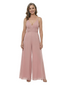 ChicSew Modern V-Neck Chiffon Jumpsuit Mother Of The Bride Pantsuit With Pleats