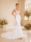 ChicSew Sexy Spaghetti Straps Mermaid Lace Tulle Sleeveless Wedding Dress With Long Train