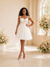 ChicSew Fancy Sweetheart Spaghetti Straps A-Line Tulle Knee-Length Wedding Dress