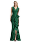 Elegant V-Neck Sleeveless Ruffle Side Slit Mermaid Mother Of The Bride Dresses