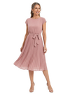 ChicSew Jewel Short Sleeve Chiffon Knee Length Casual Mother of the Bride Dress