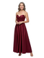 ChicSew Sweetheart Ruched Soft Satin Floor-Length A-Line Mother of the Bride Dress