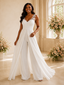 ChicSew Modern V-Neck Sleeveless Lace Chiffon Floor-Length Wedding Jumpsuit