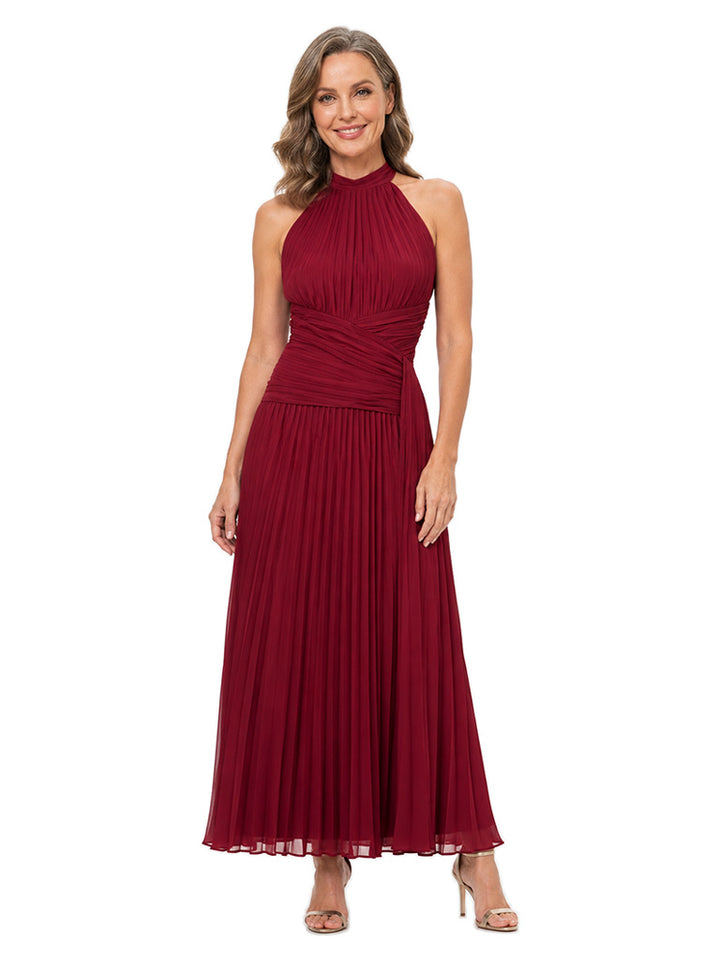 ChicSew High Neck Chiffon A-Line Ankle-Length Mother Of The Groom Dress