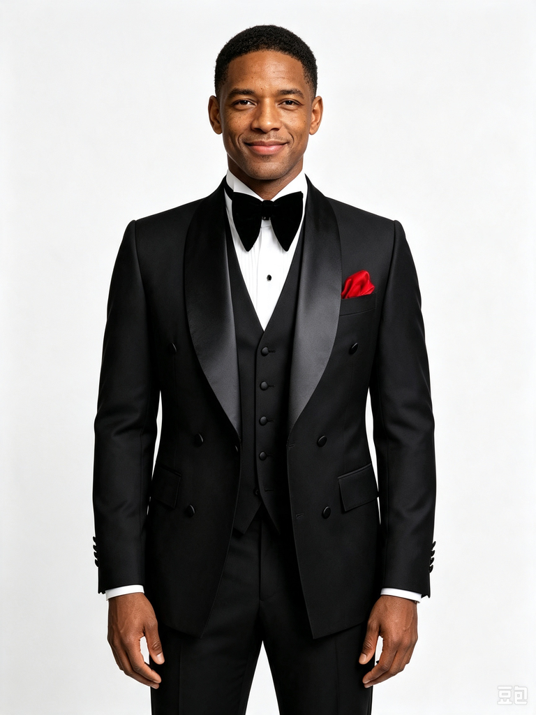 Classic 2 Piece Black Men's Suit with Regular Fit and Sophisticated Peak Lapel