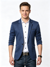 Classic 1 Piece Dark navy Men's Suit with Regular Fit and Sophisticated Peak Lapel