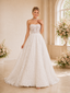 ChicSew Romantic Strapless Boning A-Line Lace Tulle Long Wedding Dresses