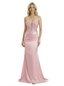 ChicSew Fancy Applique Ruched Prom Gown Sweetheart Satin Mermaid Party Dress