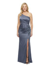 Unique One Shoulder Satin Long Mother of The Bride Dresses With Slit