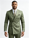 Classic 1 Piece Dusty Sage Men's Suit with Regular Fit and Sophisticated Peak Lapel