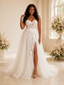 ChicSew Romantic A-Line Sweetheart Boning Tulle Lace Appliques Maxi Wedding Dress