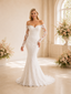 ChicSew Delicate Sweetheart Mermaid Lace Tulle Long Sleeves Maxi Wedding Dresses