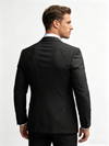 Classic 3 Piece Black Men's Suit with Regular Fit and Sophisticated Peak Lapel