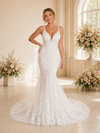 ChicSew Romantic Spaghetti Straps V-Neck Tulle Lace Appliques Floor-Length Wedding Dress