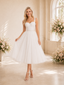 ChicSew A-line Sweetheart Boning Midi Lace Tulle Short Wedding Dresses Online