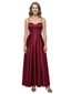 ChicSew Spaghetti Straps Sweetheart Soft Satin Floor-Length A-Line Mother of the Bride Dress