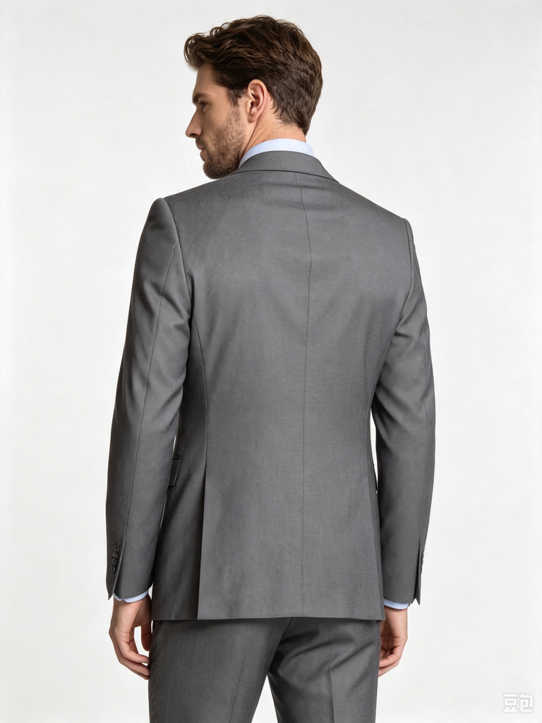 Classic 1 Piece Grey Men's Suit with Regular Fit and Sophisticated Peak Lapel