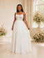 ChicSew Fancy Spaghetti Straps Lace Chiffon A-Line Maxi Wedding Dress With Applique