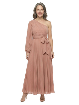 ChicSew Beautiful A-Line One Shoulder Long Sleeve Pleated Chiffon Mother Of The Groom Dresses