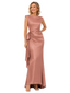 ChicSew Sleeveless Ruched Satin Mermaid Floor Length Mother of the Bride Dress