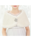 Girls Faux Fur Wrap Shawl Flower Kids Princess Cape Wedding Bridesmaid Bolero Shrug Christmas Party Costume Dress Up