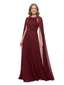 ChicSew Beautiful Beaded Mother Of The Groom Dresses With Chiffon Cape Halter Neckline Gowns