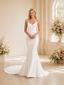 ChicSew Pretty Spaghetti Straps Satin Mermaid Floor-Length Wedding Dress With Open Back