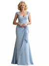 Elegant Mermaid Sweetheart Crepe Sleeveless Ruffles Mother of the Brides Dresses