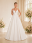 ChicSew Classy Satin V-Neck A-Line Spaghetti Straps Floor-Length Wedding Dresses