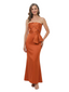 ChicSew Straight Across Mermaid Ruffle Satin Floor-Length Mother of the Bride Dress