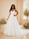 ChicSew Romantic Spaghetti Straps Tulle Lace A-Line Long Wedding Dress