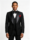 Classic 1 Piece Black Men's Suit with Regular Fit and Sophisticated Peak Lapel