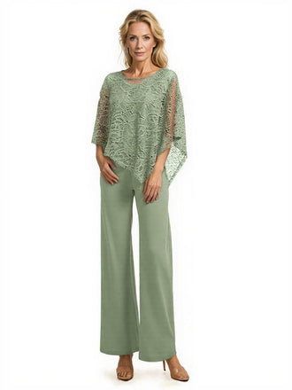 Elegant Sleeveless Chiffon Women's Jumpsuit With Jacket For Mother Of The Bride