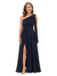Chicsew One Shoulder Chiffon A-Line Floor-Length Mother of The Bride Dresses