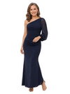 ChicSew One Shoulder Long Sleeve Ankle Length Chiffon Formal Mother Of The Bride Dresses