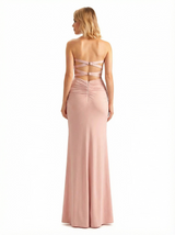 Sexy Sweetheart Side Slit Jersey Mermaid Floor Length Evening Formal Dresses