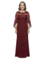 ChicSew Unique Illusion Lace Chiffon Mother Of The Bride Dresses Cape Sleeves Sheath Gown
