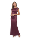 ChicSew Boat Neck Beaded Short Sleeve Mermaid Satin Long Mother Of The Groom Dresses