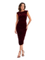 ChicSew Jewel Sleeveless Velvet Midi Sheath Mother Of The Bride Gown Dresses