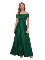 ChicSew Off The Shoulder Satin Floor Length A-Line Mother of the Bride Dress