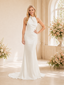 ChicSew Elegant Halter Mermaid Open Back Satin Long Wedding Dresses