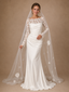 ChicSew Fancy Bateau Long Sleeves Mermaid Satin Lace Floor-Length Wedding Dress
