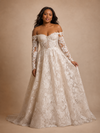 ChicSew Romantic Unique Sweetheart Long Sleeves Long A-Line Lace Wedding Dress
