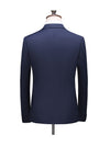 Dark navy 3 pieces Men‘s Suit Slim Fit Flat Double Breasted Peak Lapel Tuxedo CN506