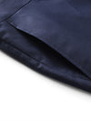 Dark navy 3 pieces Men‘s Suit Slim Fit Flat Double Breasted Peak Lapel Tuxedo CN506