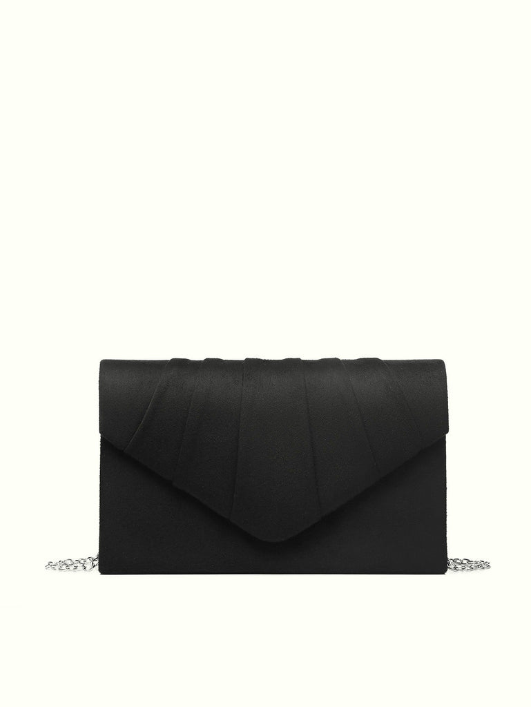 Formal Satin Pleated Evening Bag Bridal Evening Clutch Bag