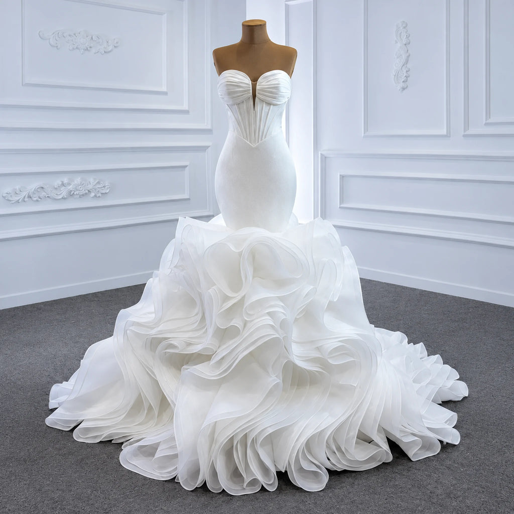 ChicSew Sparkly Mermaid Sweetheart Ball Gown Wedding Dress