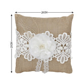 Satin And Linen Fabric Wedding Ring pillow Creative Lace Ring Box Small Portable, BS&KFS