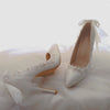 Women's Wedding Shoes Decorative Heel Wedding Heels Bridal Shoes With Beading WS0017